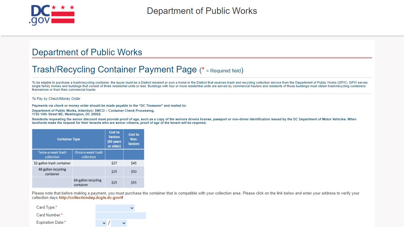 Department of Public Works - Washington, D.C.